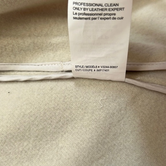 Vince Cream wool blend drape neck leather trim open Vest Size XS - Picture 14 of 16